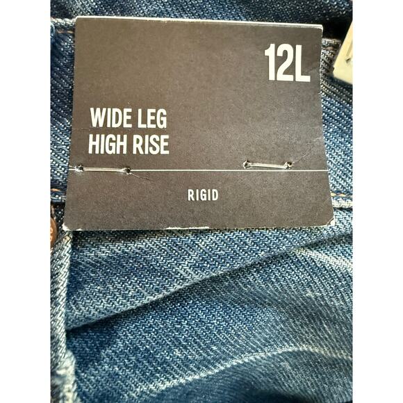 Express Wide Leg High Rise Jeans, 12 Long, New with tags - Picture 3 of 6